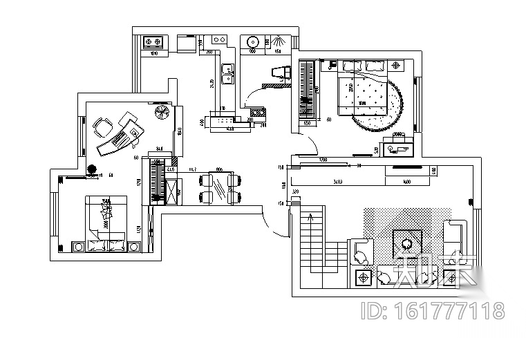 希腊爱琴海风格二层别墅设计施工图（附效果图）cad施工图下载【ID:161777118】