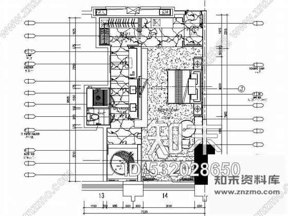施工图中山商务酒店现代K6客房样板间装修图施工图下载【ID:532028650】