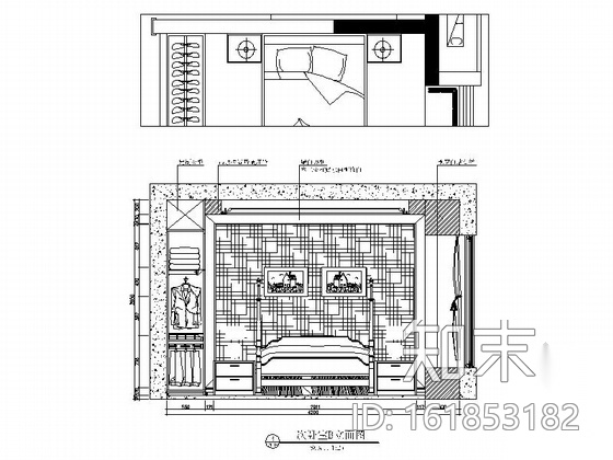 [重庆]精品美式风情三居室样板间装修施工图（含效果）cad施工图下载【ID:161853182】