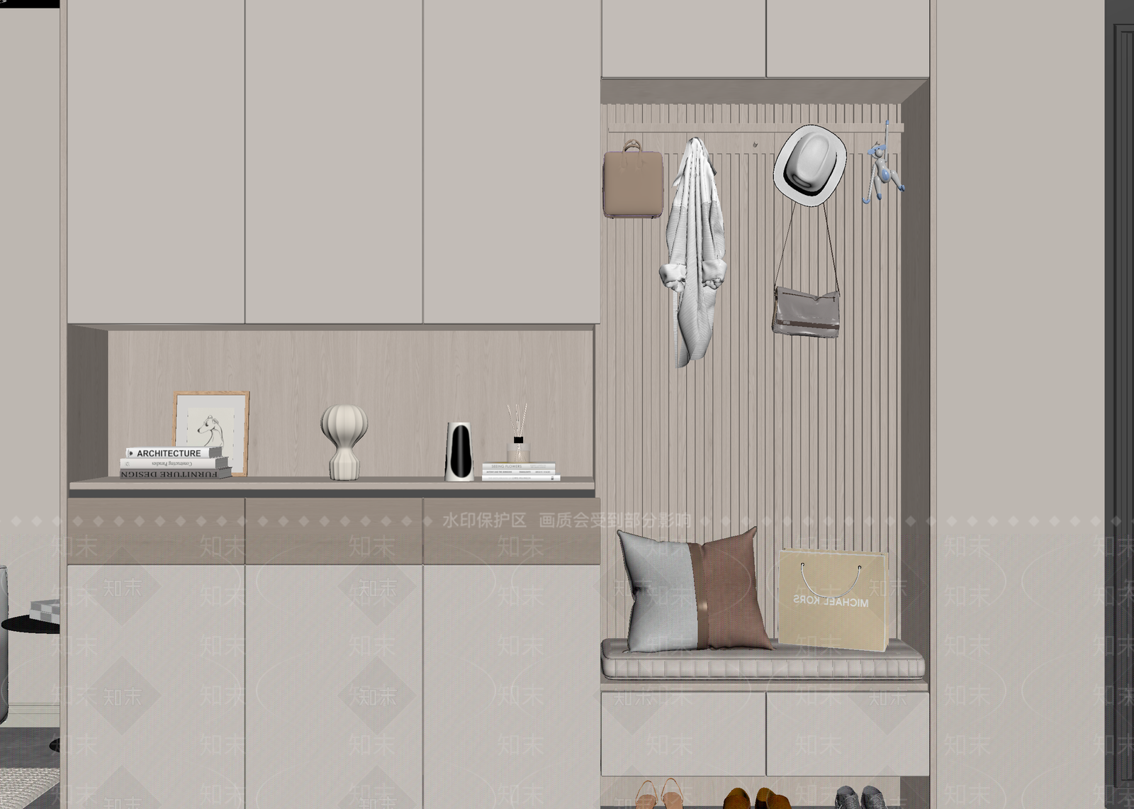 现代玄关3D模型下载【ID:1215188586】