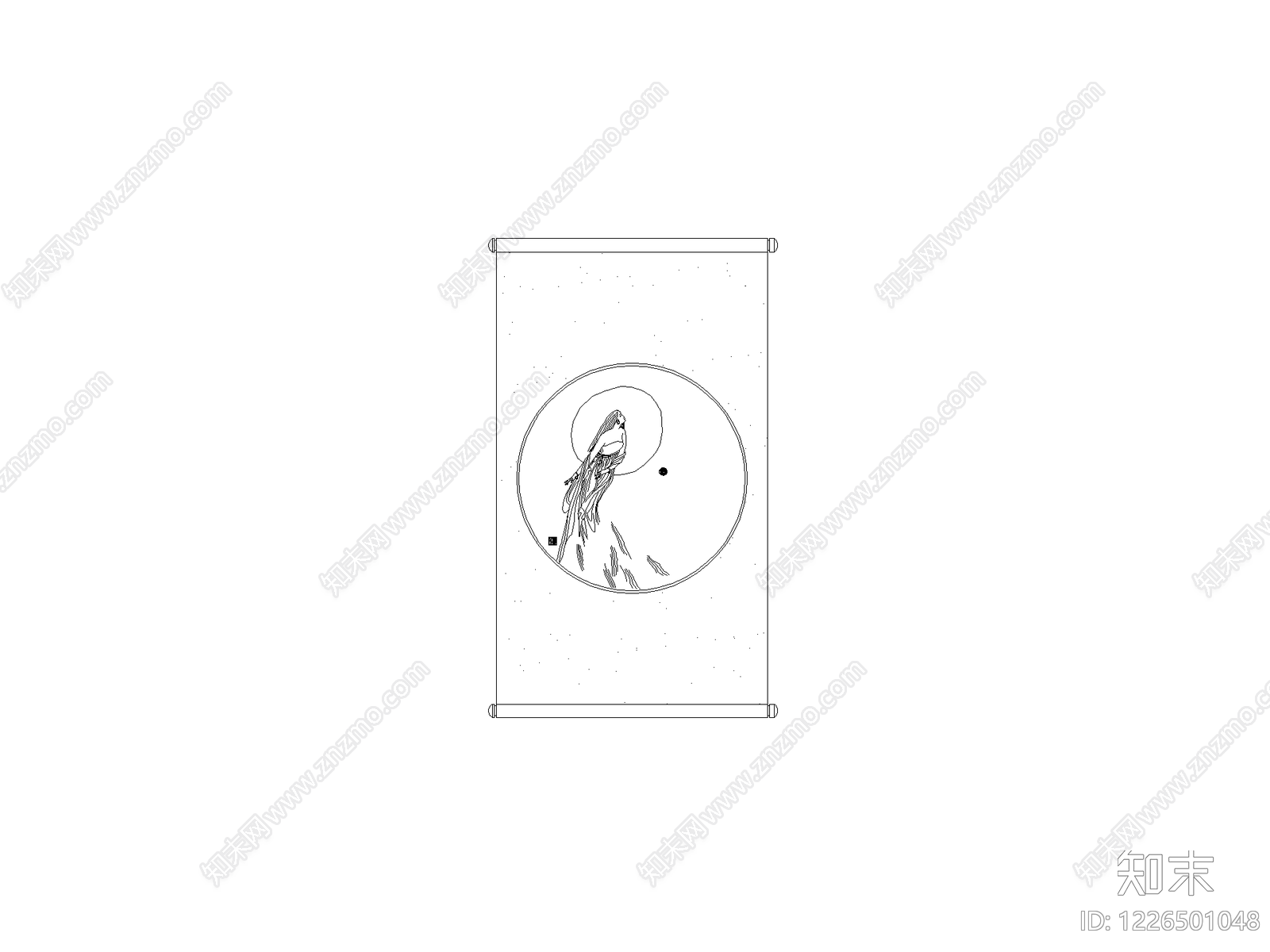 挂画cad施工图下载【ID:1226501048】
