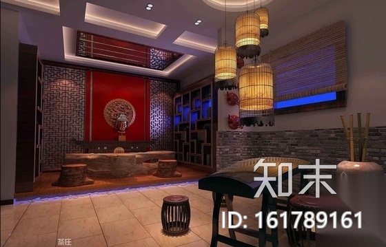 [陕西]经典中式特色茶楼装修室内设计图（含效果）cad施工图下载【ID:161789161】