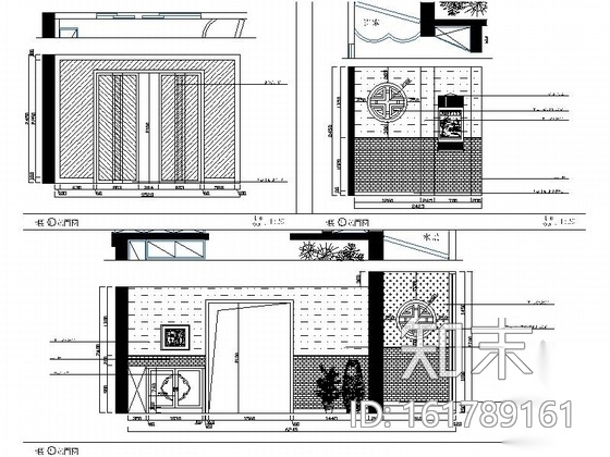 [陕西]经典中式特色茶楼装修室内设计图（含效果）cad施工图下载【ID:161789161】