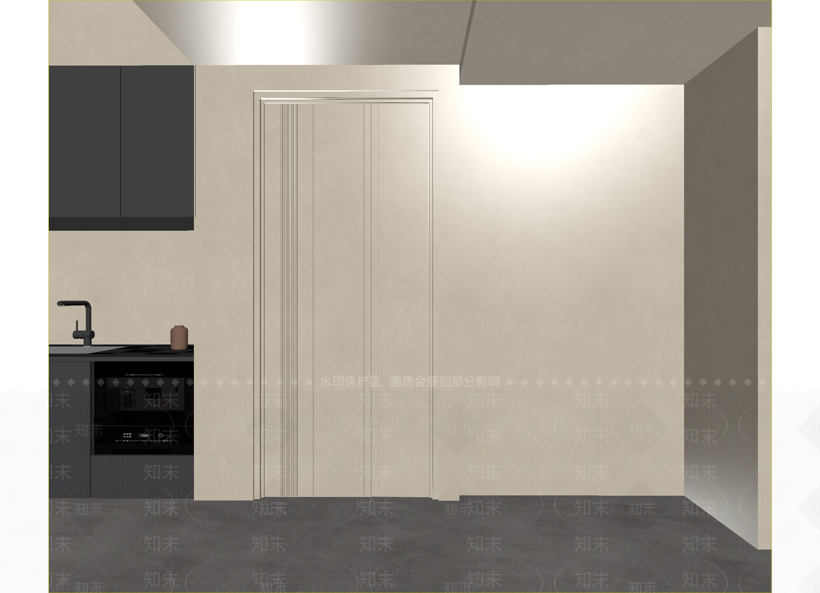 现代开放式厨房3D模型下载【ID:1214791760】