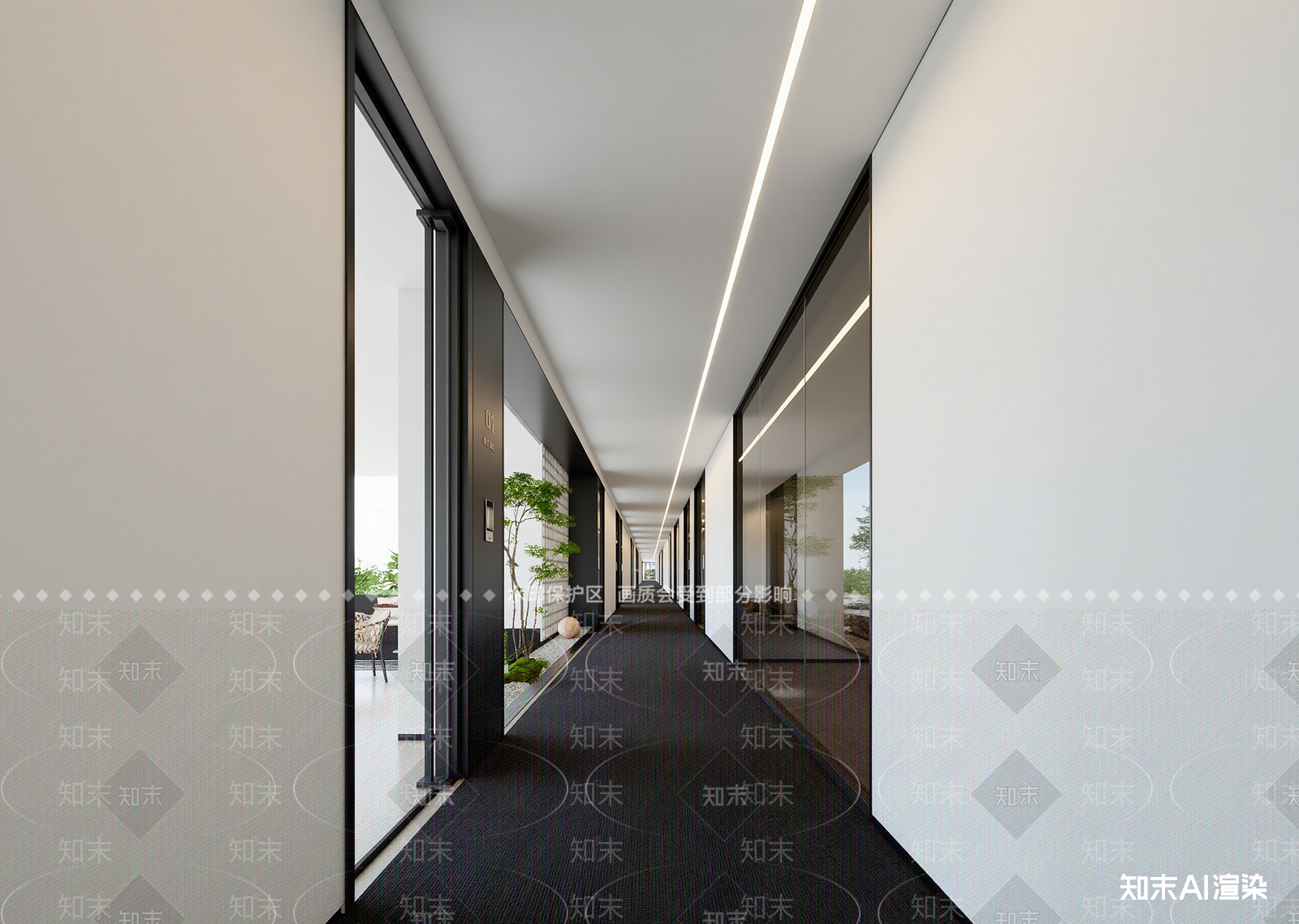 现代走廊3D模型下载【ID:1214770258】