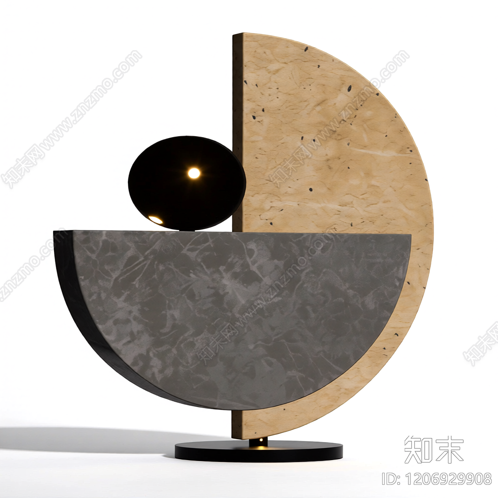 石材球形装饰雕塑3D模型下载【ID:1206929908】