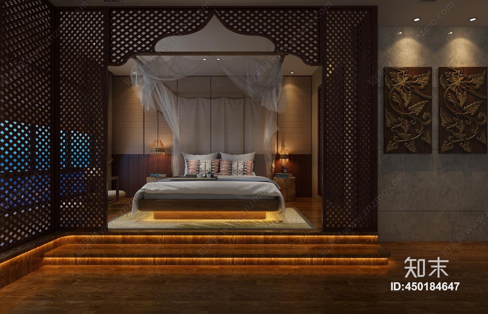 东南亚泰式名宿包厢3D模型下载【ID:450184647】
