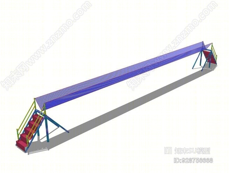 V型梯SU模型下载【ID:928756668】
