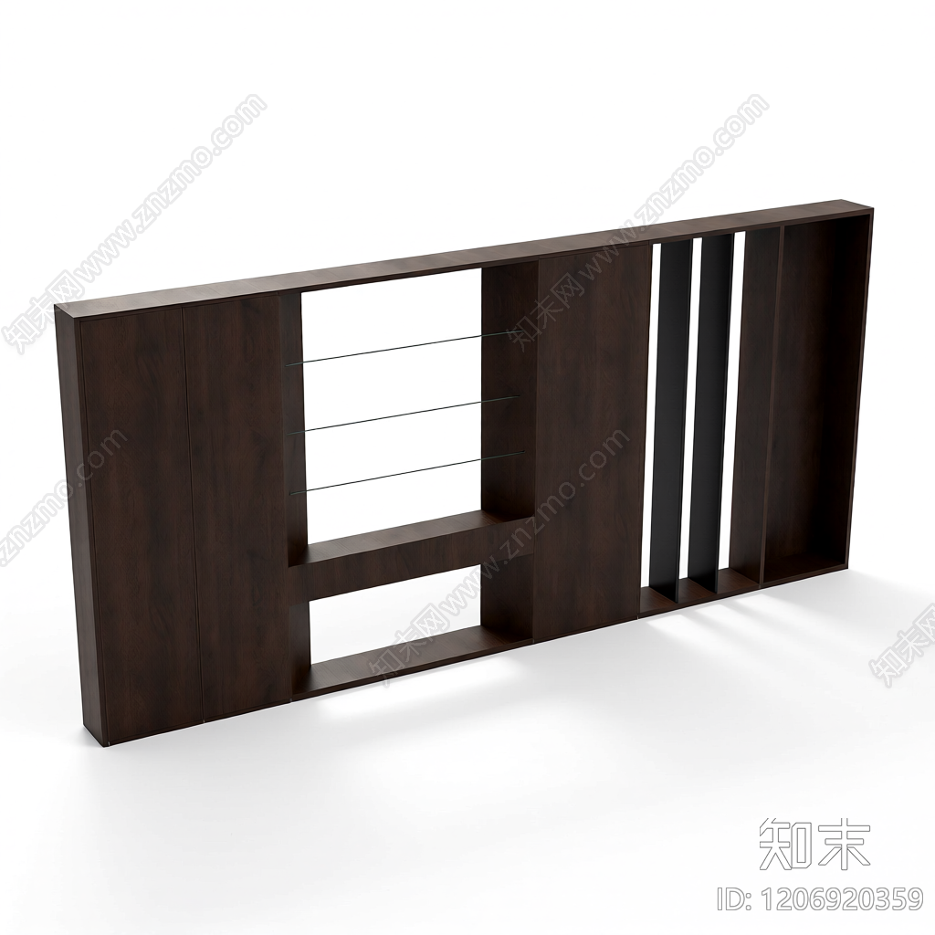 木质电视墙组合体3D模型下载【ID:1206920359】