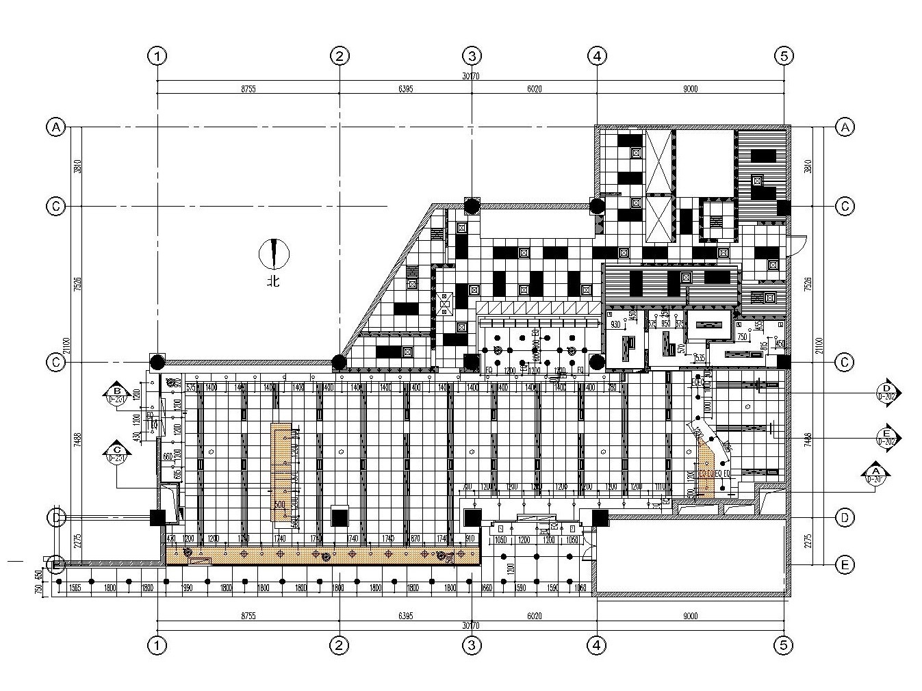 肯德基快餐店南京某分店内部装修施工图（附效果图）cad施工图下载【ID:160424162】