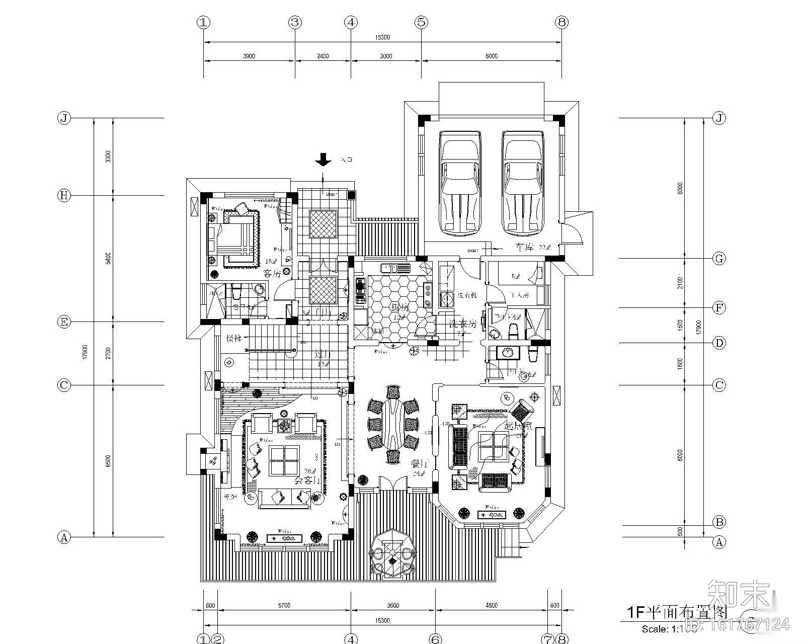 [湖南]某花园别墅装修施工图cad施工图下载【ID:161767124】