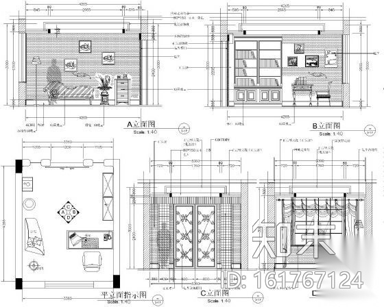 [湖南]某花园别墅装修施工图cad施工图下载【ID:161767124】