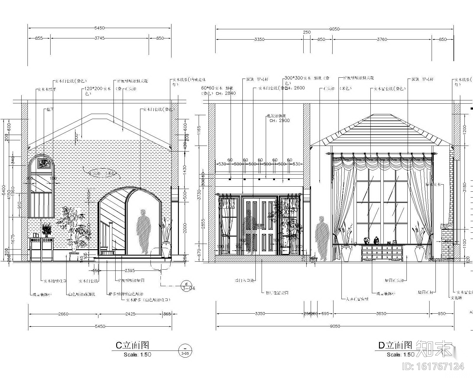 [湖南]某花园别墅装修施工图cad施工图下载【ID:161767124】