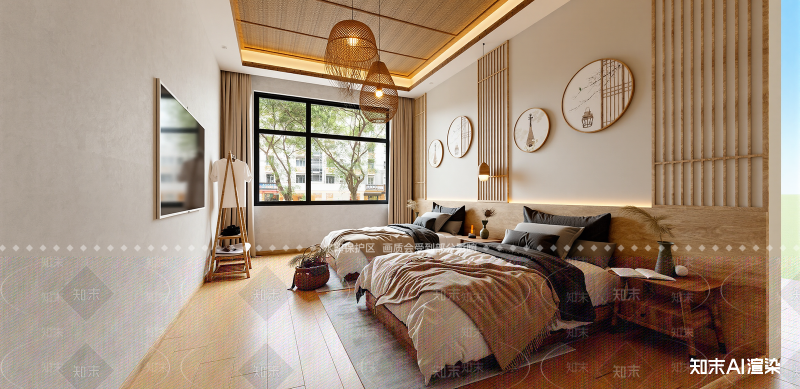 侘寂家居卧室SU模型下载【ID:1215198748】