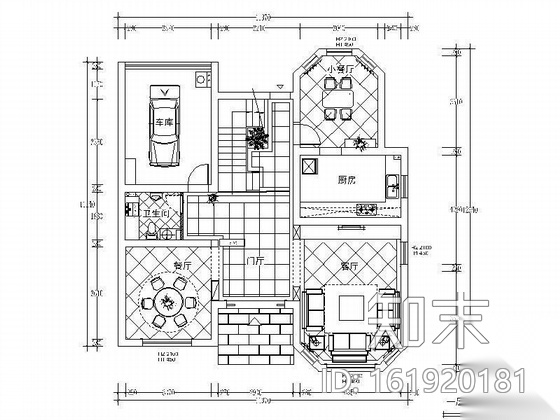 [杭州]三层现代别墅装修图cad施工图下载【ID:161920181】