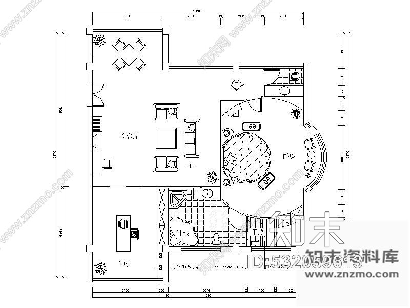 施工图株洲某宾馆总统套房装饰施工图cad施工图下载【ID:532059613】