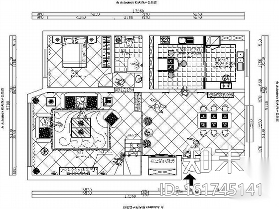 [乌鲁木齐]某双层简欧别墅方案cad施工图下载【ID:161745141】