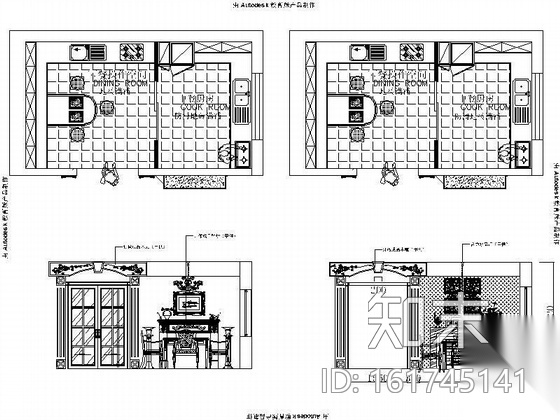 [乌鲁木齐]某双层简欧别墅方案cad施工图下载【ID:161745141】