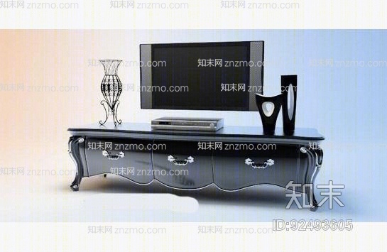 电视柜123D模型下载【ID:92493605】