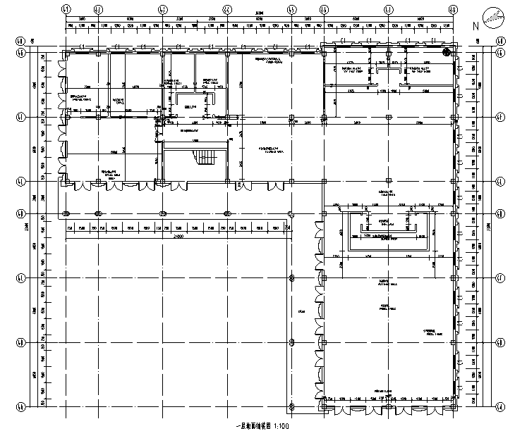 蓝岸香舍售楼处精装修设计施工图（附效果图）cad施工图下载【ID:161716154】