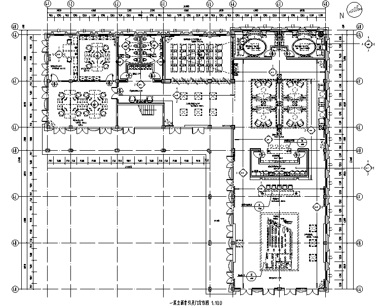 蓝岸香舍售楼处精装修设计施工图（附效果图）cad施工图下载【ID:161716154】