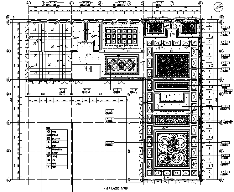 蓝岸香舍售楼处精装修设计施工图（附效果图）cad施工图下载【ID:161716154】