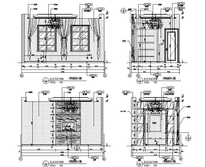 蓝岸香舍售楼处精装修设计施工图（附效果图）cad施工图下载【ID:161716154】