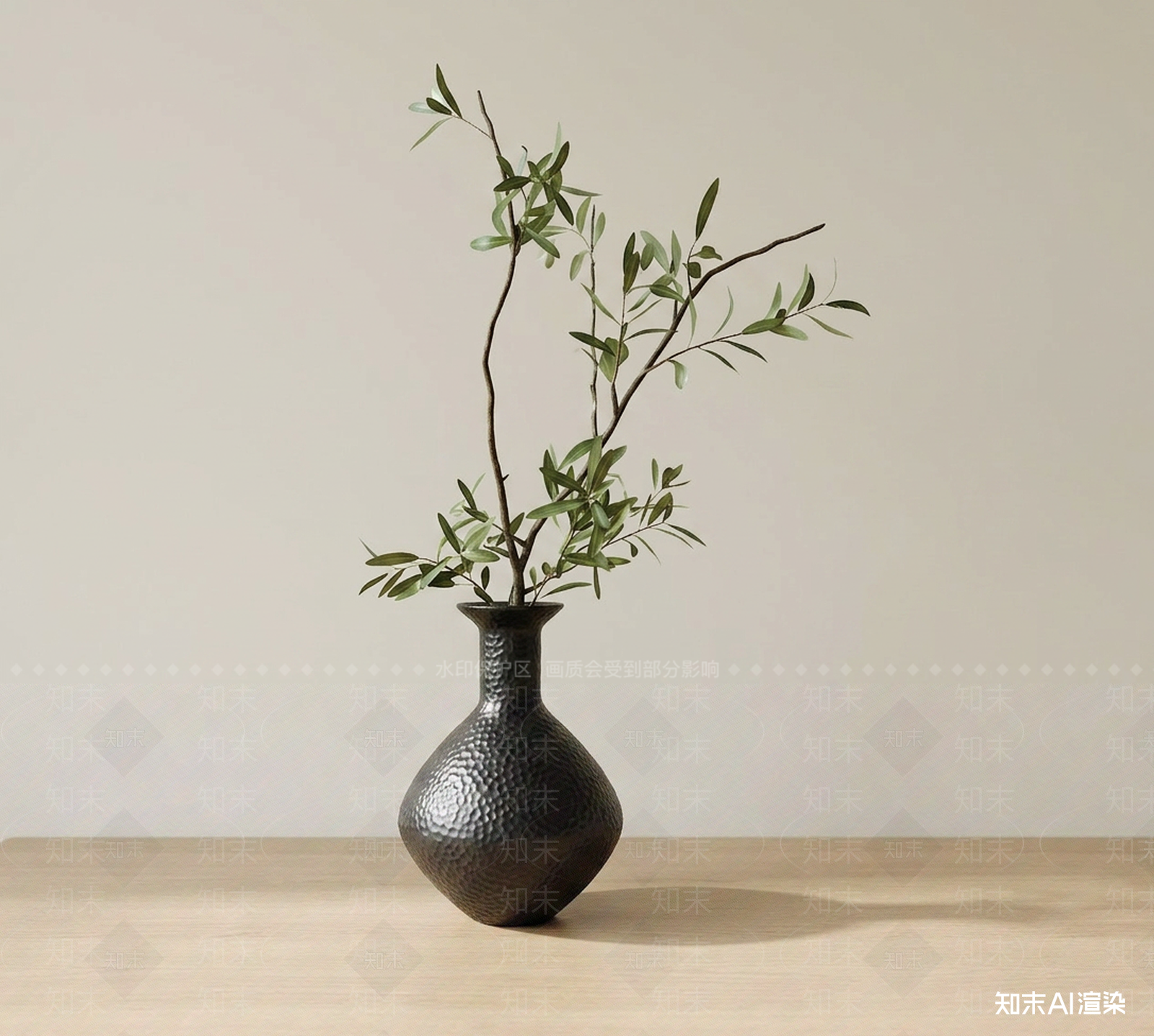 黑色花瓶绿植花瓶SU模型下载【ID:1227300380】