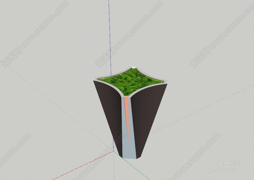 现代风格垃圾桶SU模型下载【ID:350783084】