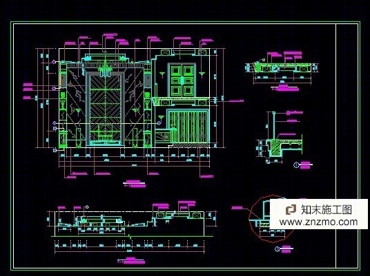 海景花园别墅室内施工图下载【ID:36911764】