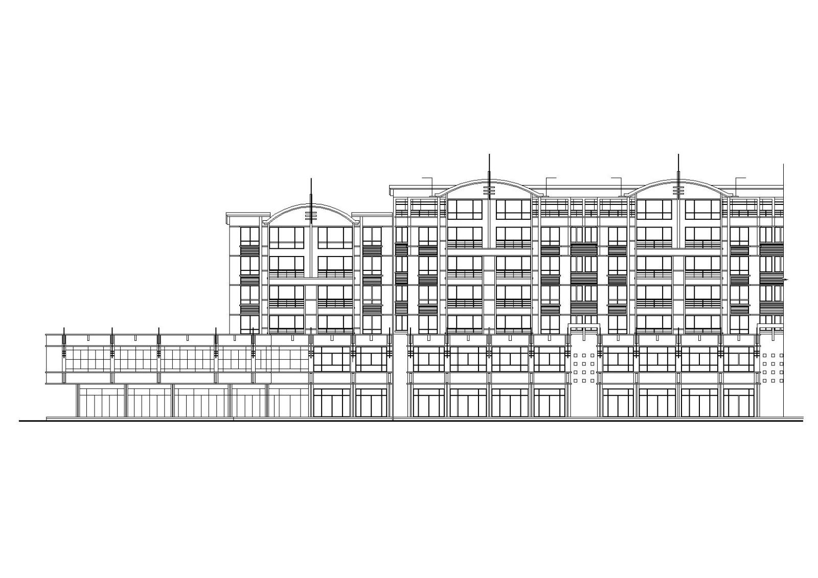 经典六层住宅楼（含两层底商）建筑施工图cad施工图下载【ID:149552124】