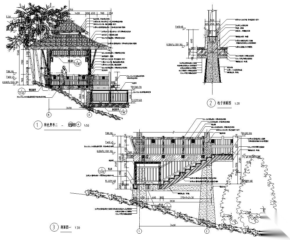 [云南]温泉度假区景观全套园景观施工图设计（CAD）cad施工图下载【ID:160690130】