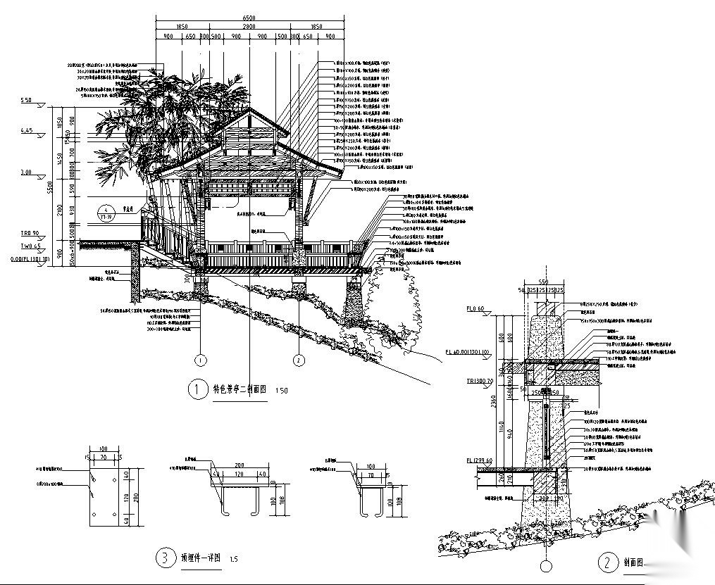 [云南]温泉度假区景观全套园景观施工图设计（CAD）cad施工图下载【ID:160690130】