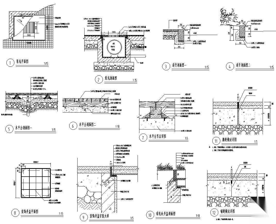 [云南]温泉度假区景观全套园景观施工图设计（CAD）cad施工图下载【ID:160690130】