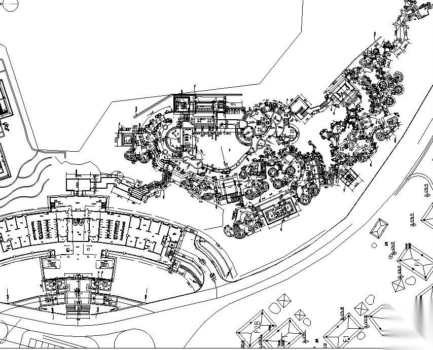 [云南]温泉度假区景观全套园景观施工图设计（CAD）cad施工图下载【ID:160690130】