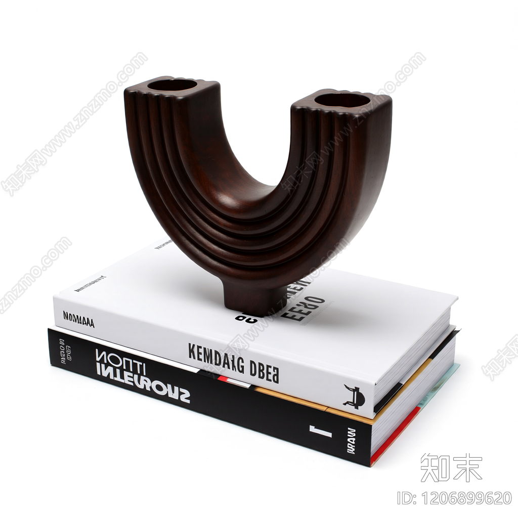 U形装饰花瓶3D模型下载【ID:1206899620】