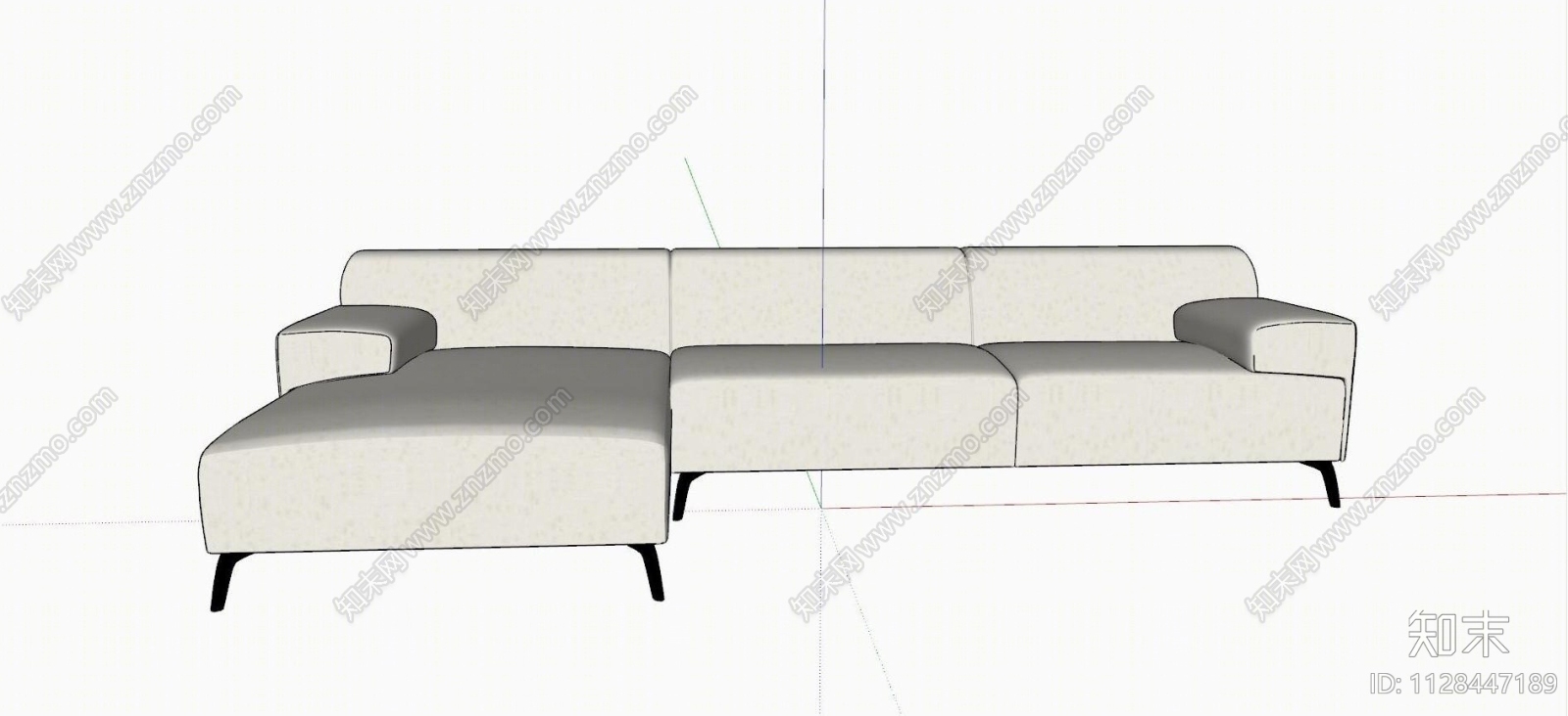 现代转角沙发SU模型下载【ID:1128447189】