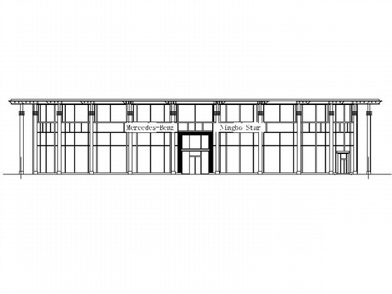 [宁波]某名车展示厅建筑施工图cad施工图下载【ID:165402117】