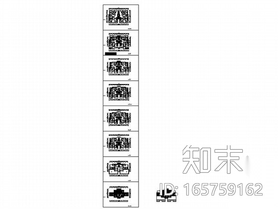 某一梯二大户型平面图(120、130平方米)施工图下载【ID:165759162】