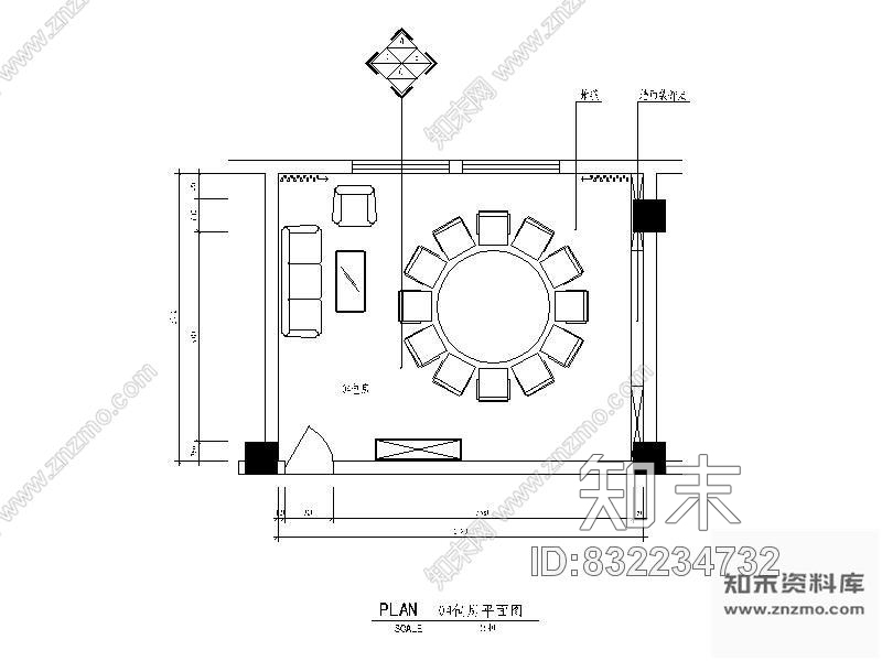 图块/节点中餐厅包房施工图施工图下载【ID:832234732】