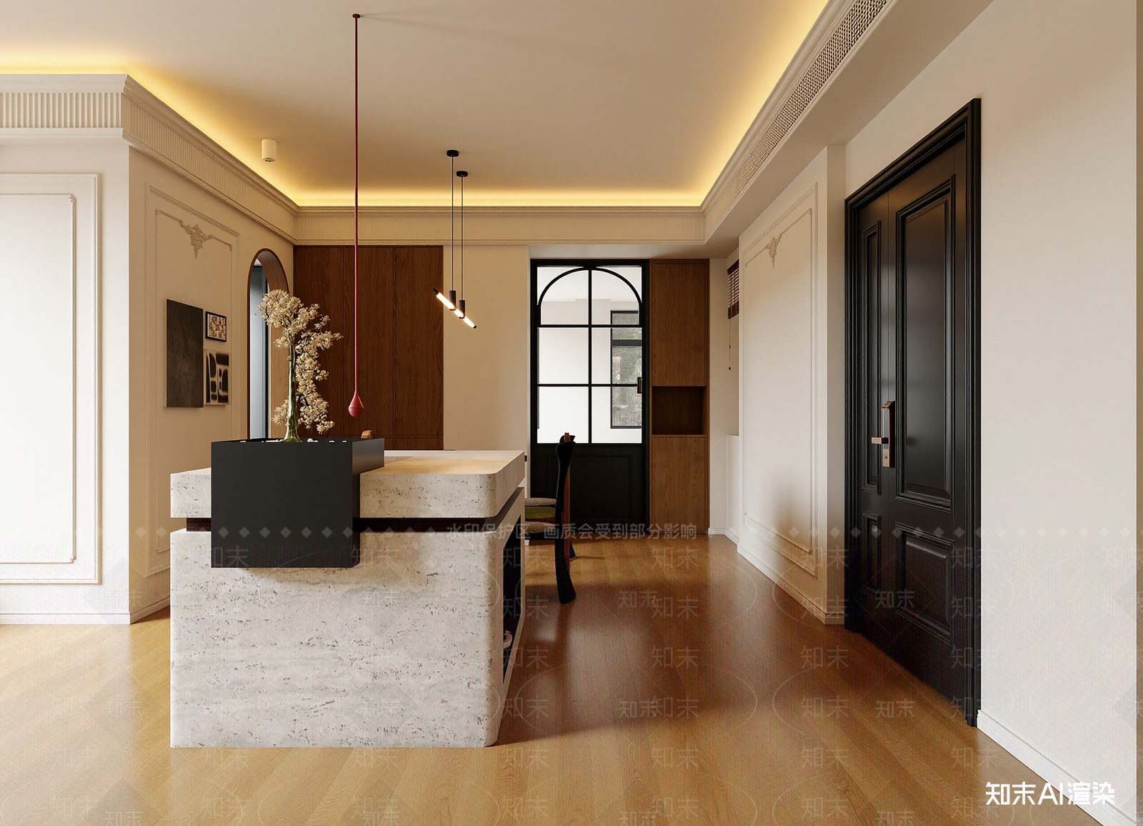 法式玄关3D模型下载【ID:1215082559】