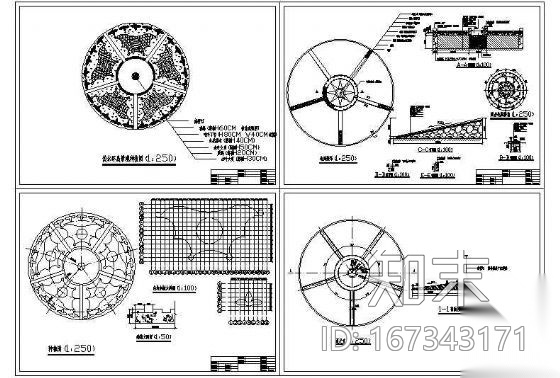 环岛景观施工设计cad施工图下载【ID:167343171】