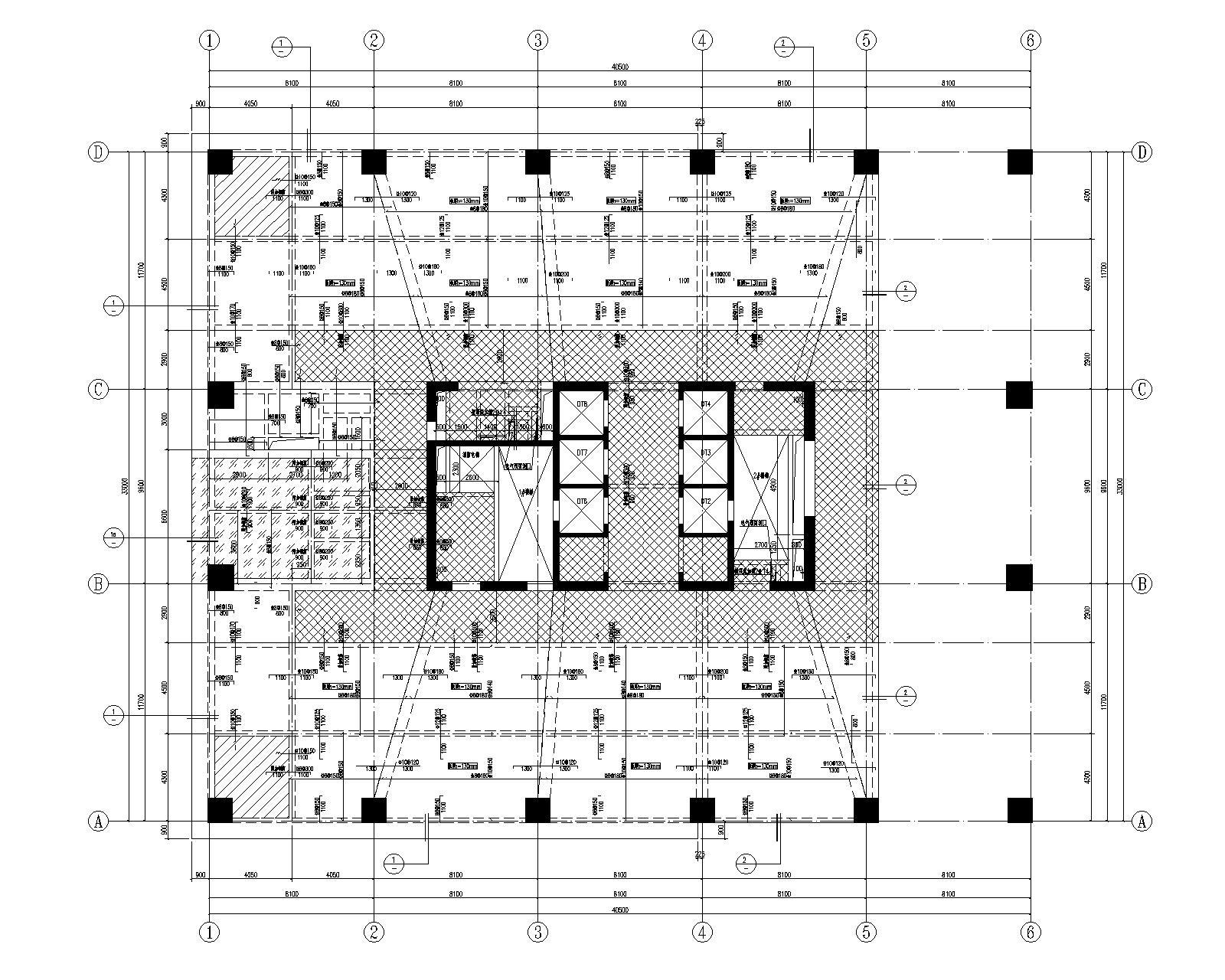 框架核心筒结构标准厂房全专业施工图2022施工图下载【ID:1131226253】