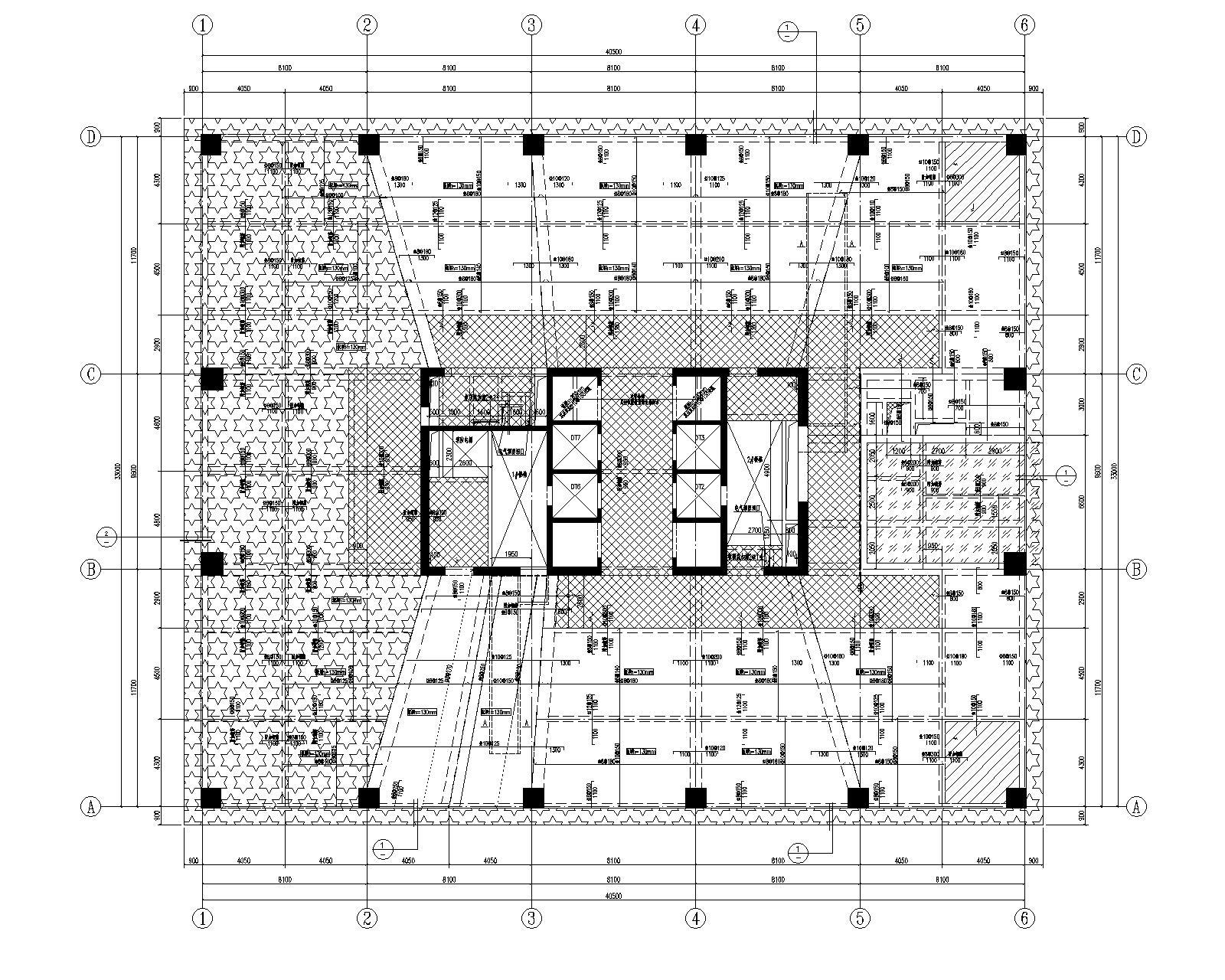 框架核心筒结构标准厂房全专业施工图2022施工图下载【ID:1131226253】