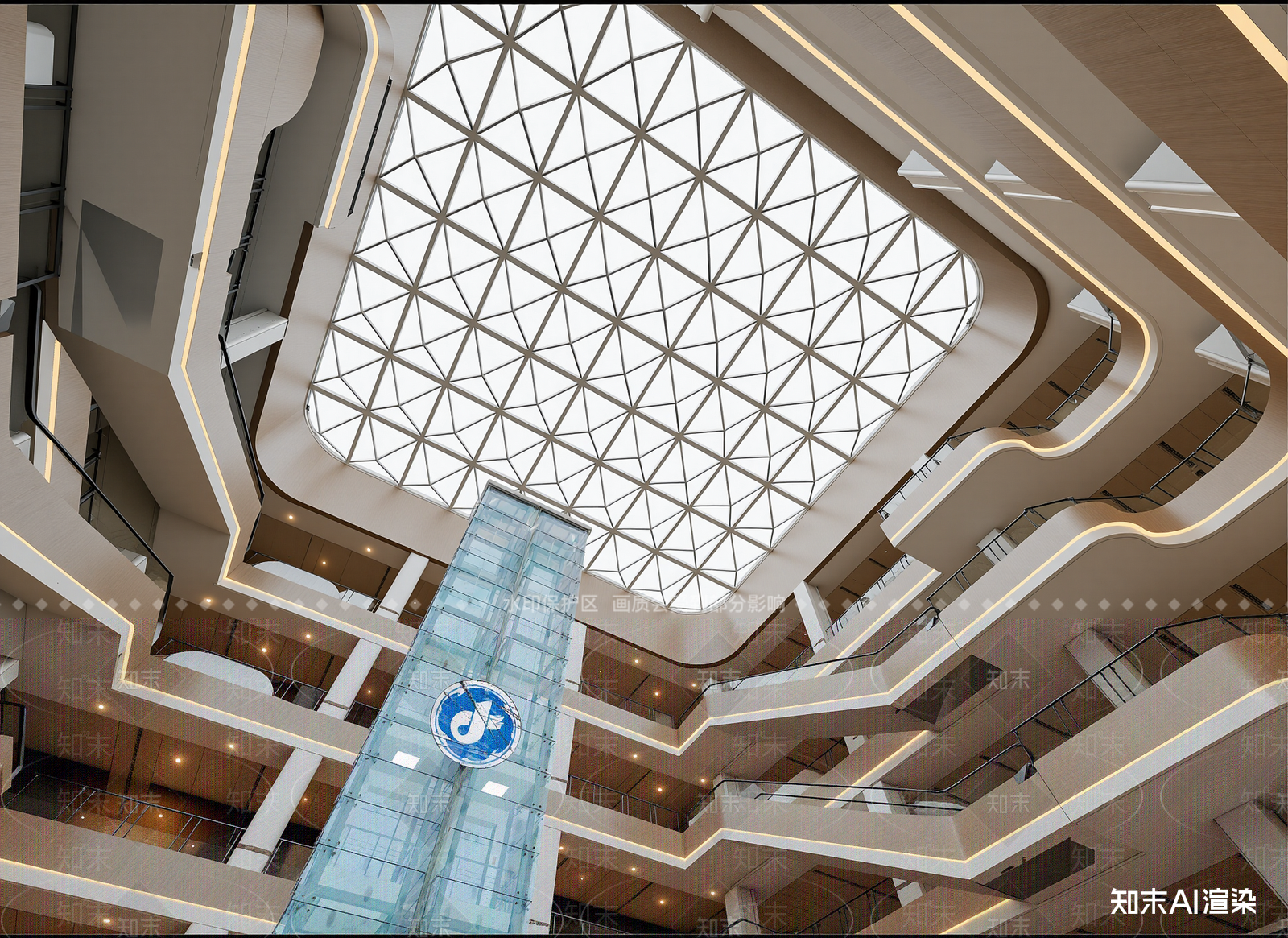 现代中庭3D模型下载【ID:1214559279】