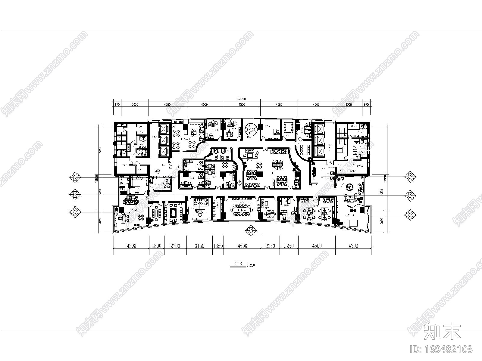 办公空间装修全套cad施工图+平面图+立面图+节点大样图|2M施工图下载【ID:169482103】