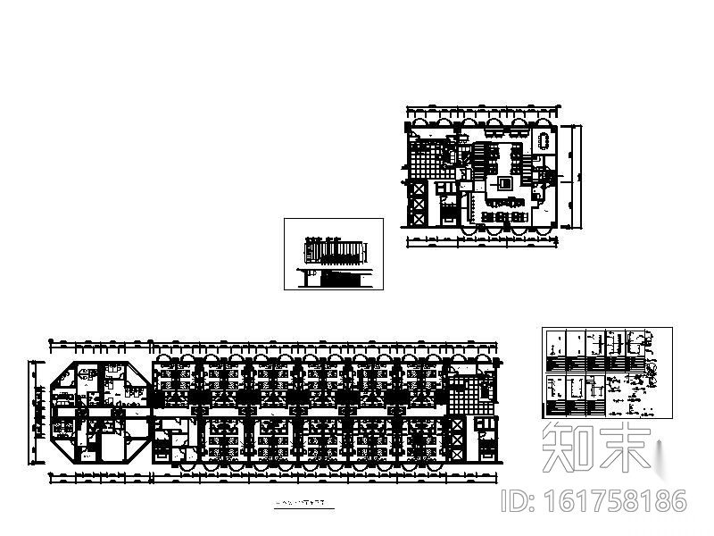 某西餐酒廊客房部装修图(含效果)cad施工图下载【ID:161758186】