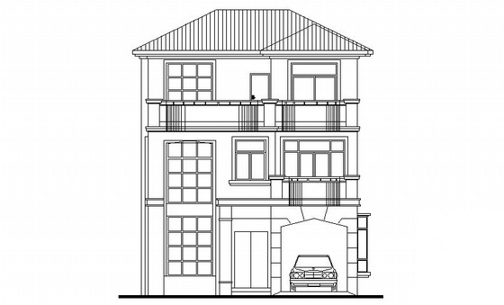 某三层别墅建筑施工图cad施工图下载【ID:151391134】