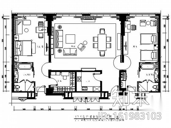 [成都]五星酒店总经理套房施工图施工图下载【ID:161983103】