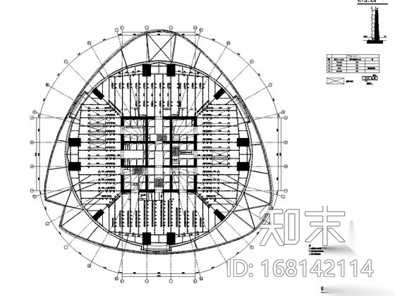 国内最高楼结构cad施工图下载【ID:168142114】